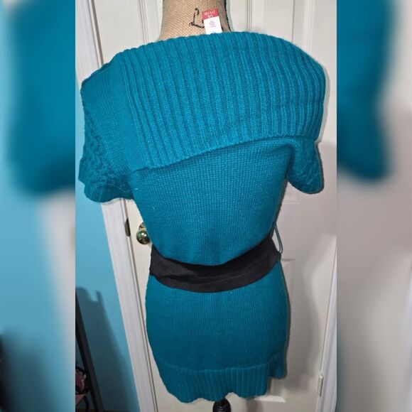 No Boundaries Teal Knit Sweater Dress - Juniors Large (11-13) - Picture 2 of 3